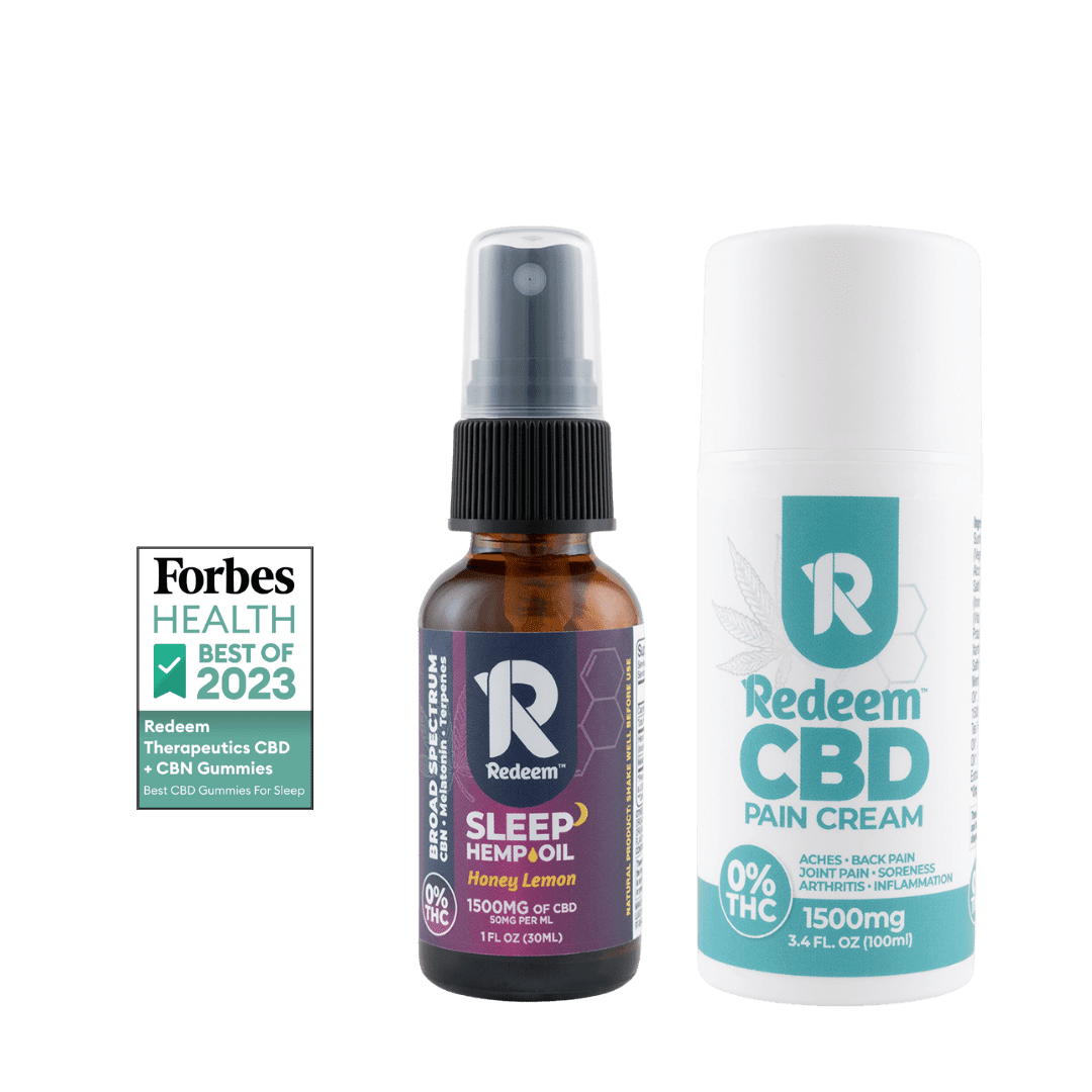 Redeem CBD Pain Cream and CBD Sleep Tincture Bundle Best Price