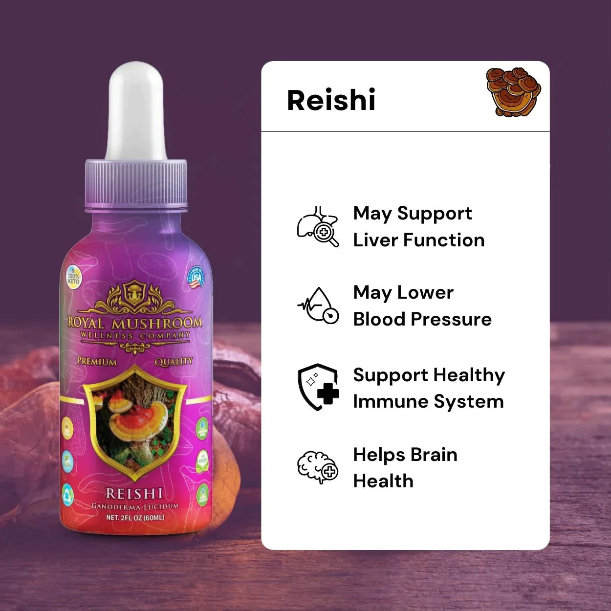 Royal Mushroom Reishi Mushroom Oil Tincture 60ml Best Price