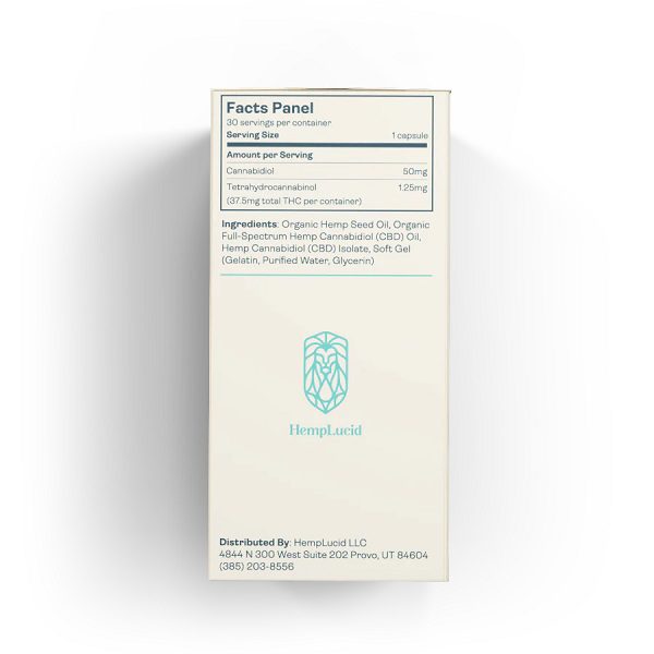 Hemplucid CBD Soft Gels 50mg per Gel (30 Gels) – 1500mg Best Price