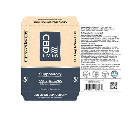 CBD Living | CBD Suppositories - 500mg Best Price