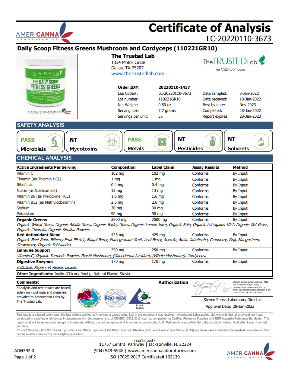 The Trusted Lab Daily Scoop Fitness Greens Best Price
