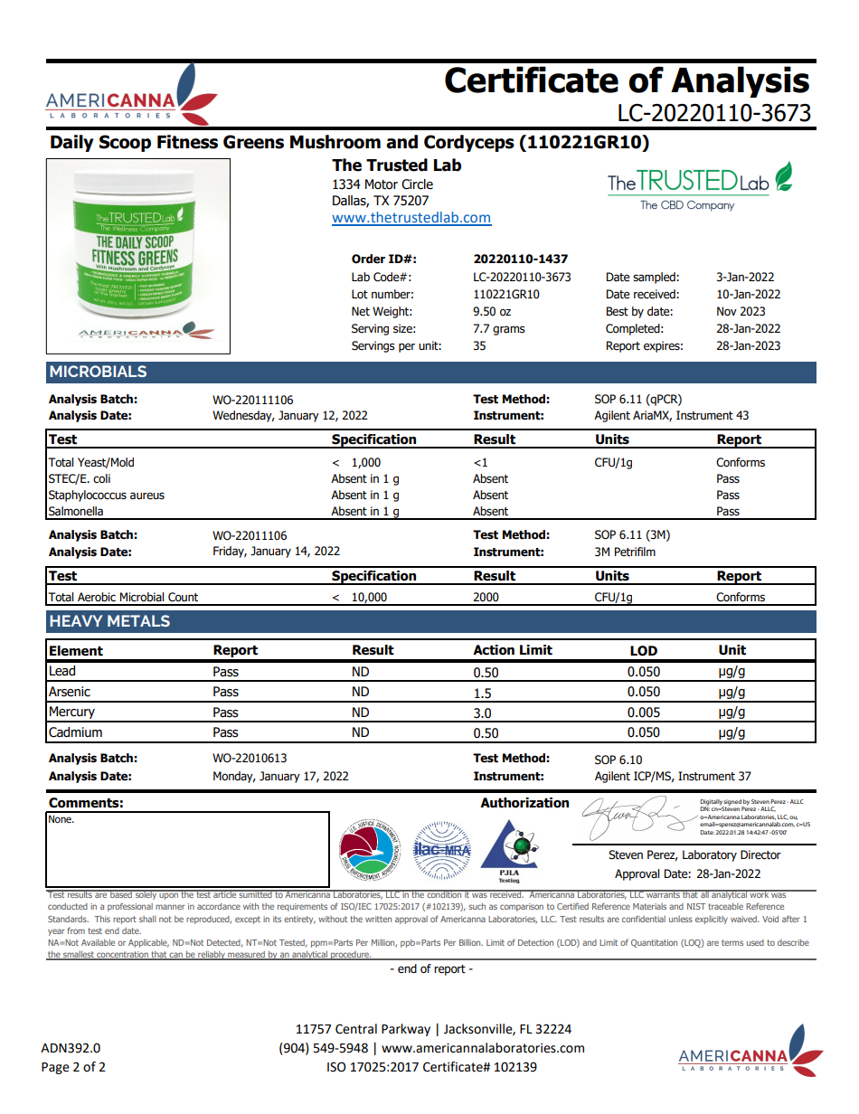 The Trusted Lab Daily Scoop Fitness Greens Best Price