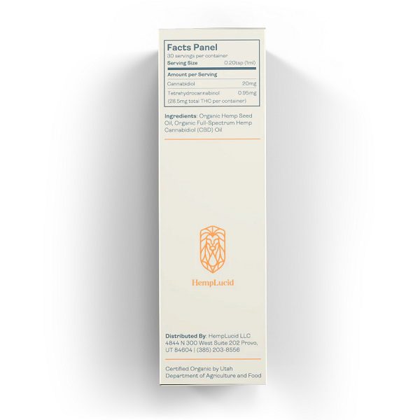 Organic Hemplucid Full-Spectrum Hemp Seed Oil 30ml Best Price