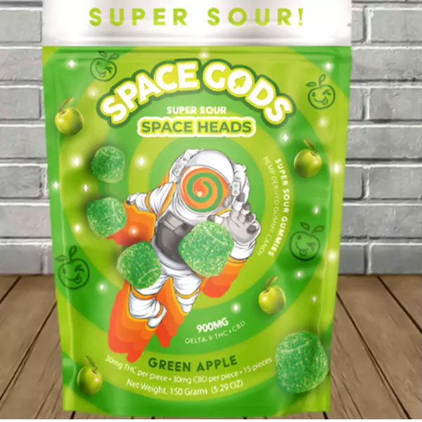 Space Gods Super Sour Space Heads Gummies 900mg Best Price