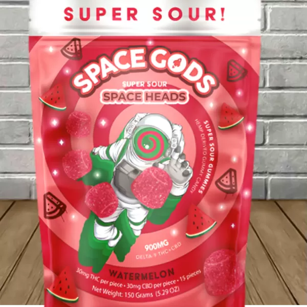 Space Gods Super Sour Space Heads Gummies 900mg Best Price