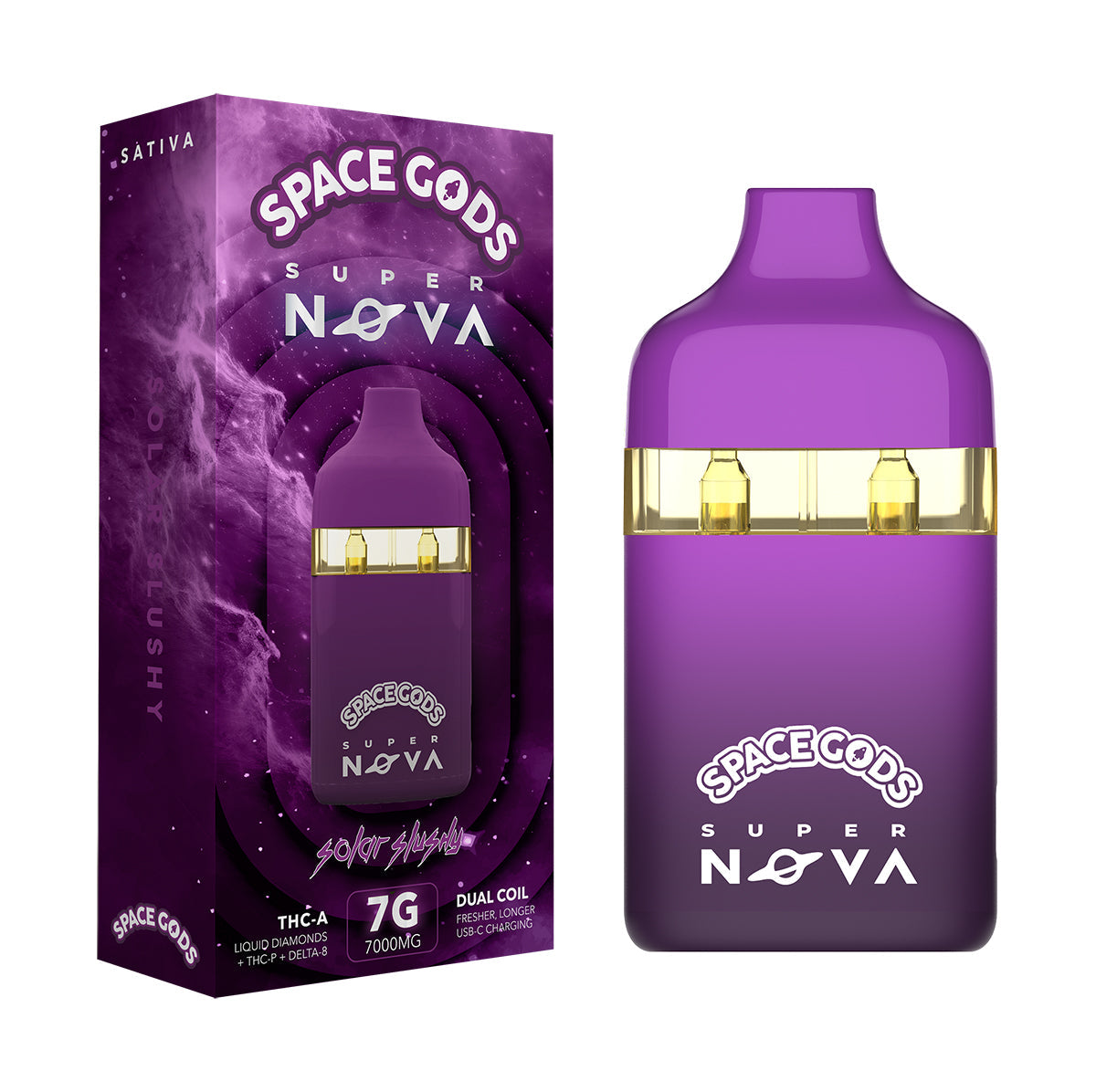 Space Gods Super Nova THCA Liquid Diamonds Dual Coil Disposable Vape Pens 7g Best Price