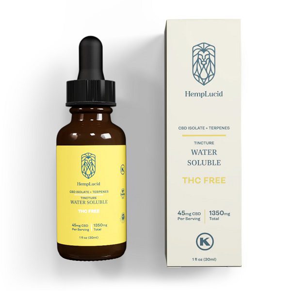 Hemplucid THC-Free Water Soluble CBD Isolate + Terpenes 1350mg Best Price