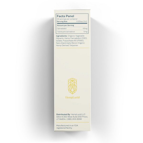 Hemplucid THC-Free Water Soluble CBD Isolate + Terpenes 1350mg Best Price