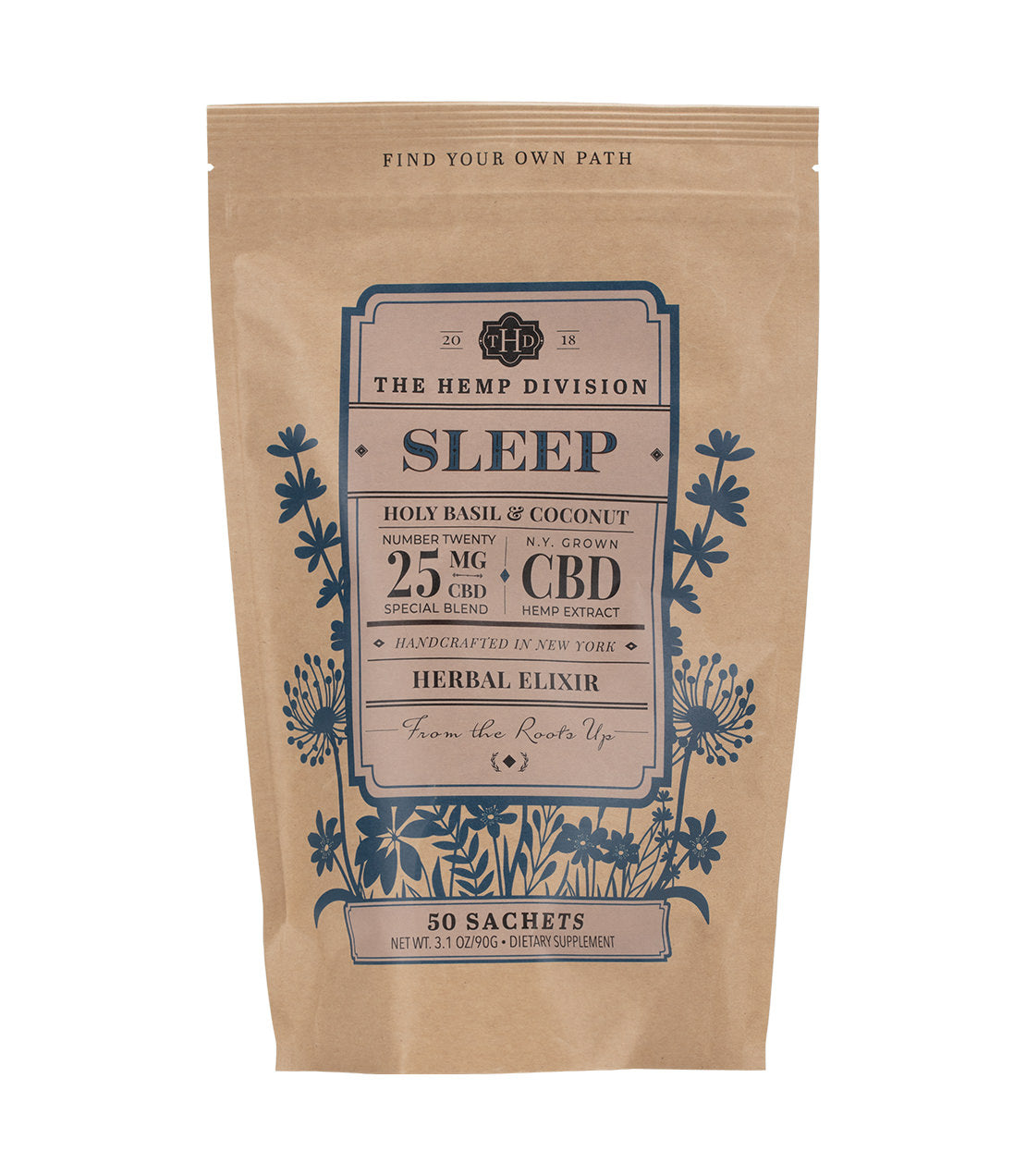 The Hemp Division Sleep - 25 MG CBD - Bag of 50 Sachets Best Price