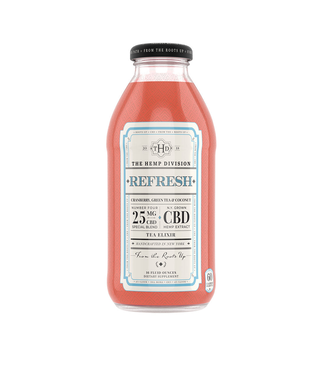 The Hemp Division Refresh Case of 12 - Cranberry, Green Tea & Coconut - 25 MG CBD Best Price