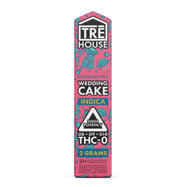 TRE House D8 + D9 + D10 + THC-O Wedding Cake Disposable THC Vape Pen 2 Grams Best Price