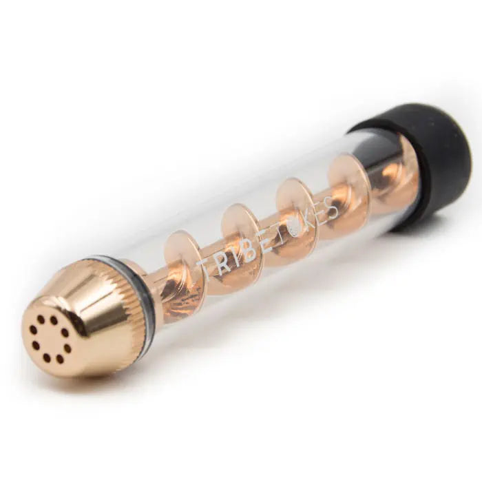 TribeTokes The Phoenix Glass Blunt Twist Pipe Rose Gold Best Price