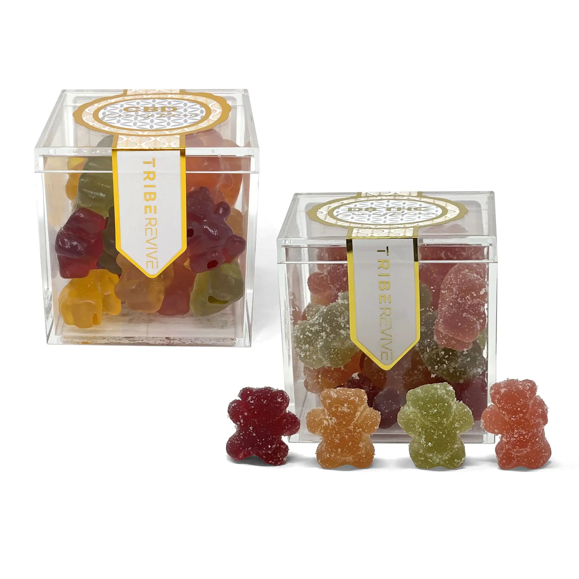 TribeTokes Delta 8 + CBD Gummy Bears Combo| 2 Boxes – 500 MG CBD + 500 MG D8 Best Price