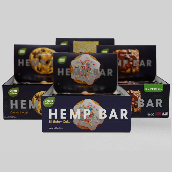 Evo Hemp Variety Pack Hemp Bars - 4 Boxes Best Price