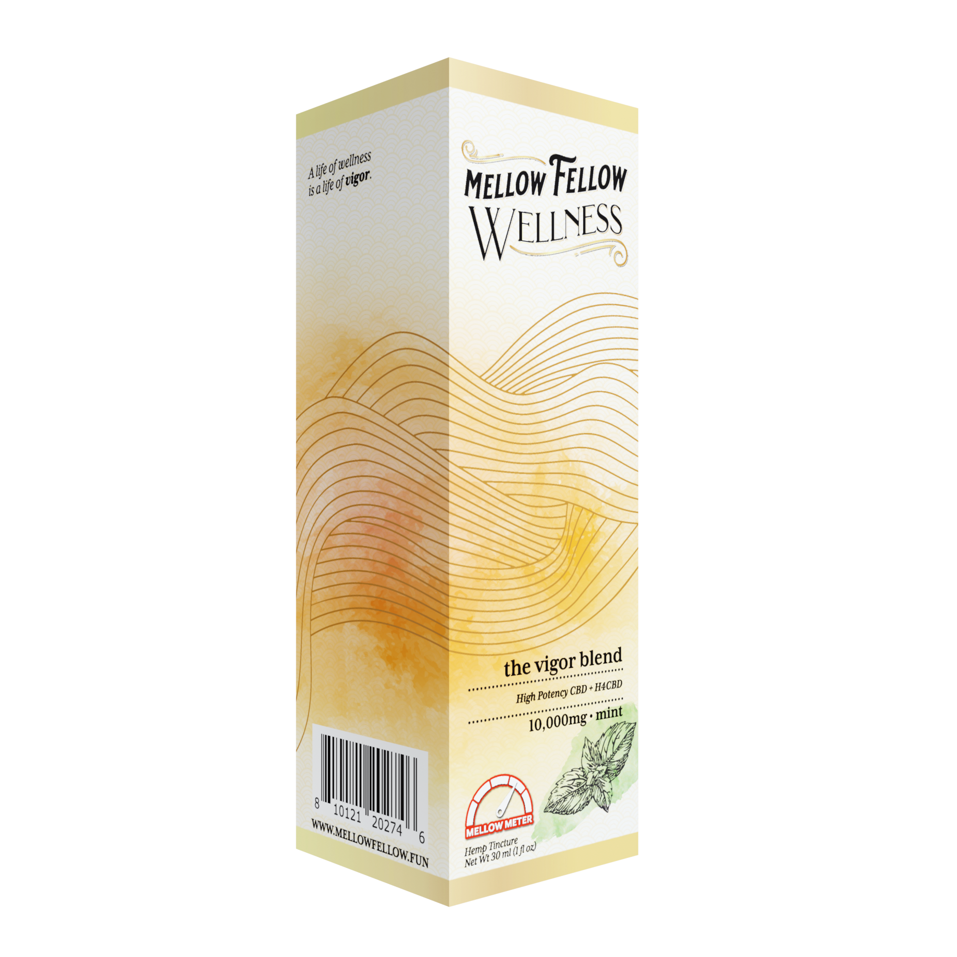 Mellow Fellow Vigor Blend CBD Tincture - 10,000mg - Mint Best Price