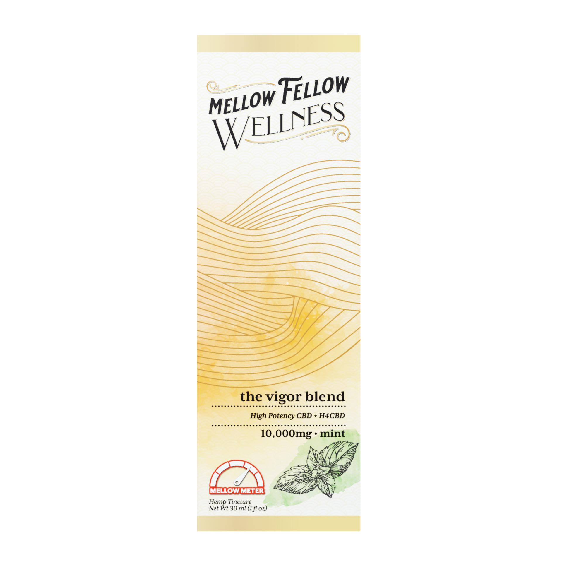 Mellow Fellow Vigor Blend CBD Tincture - 10,000mg - Mint Best Price