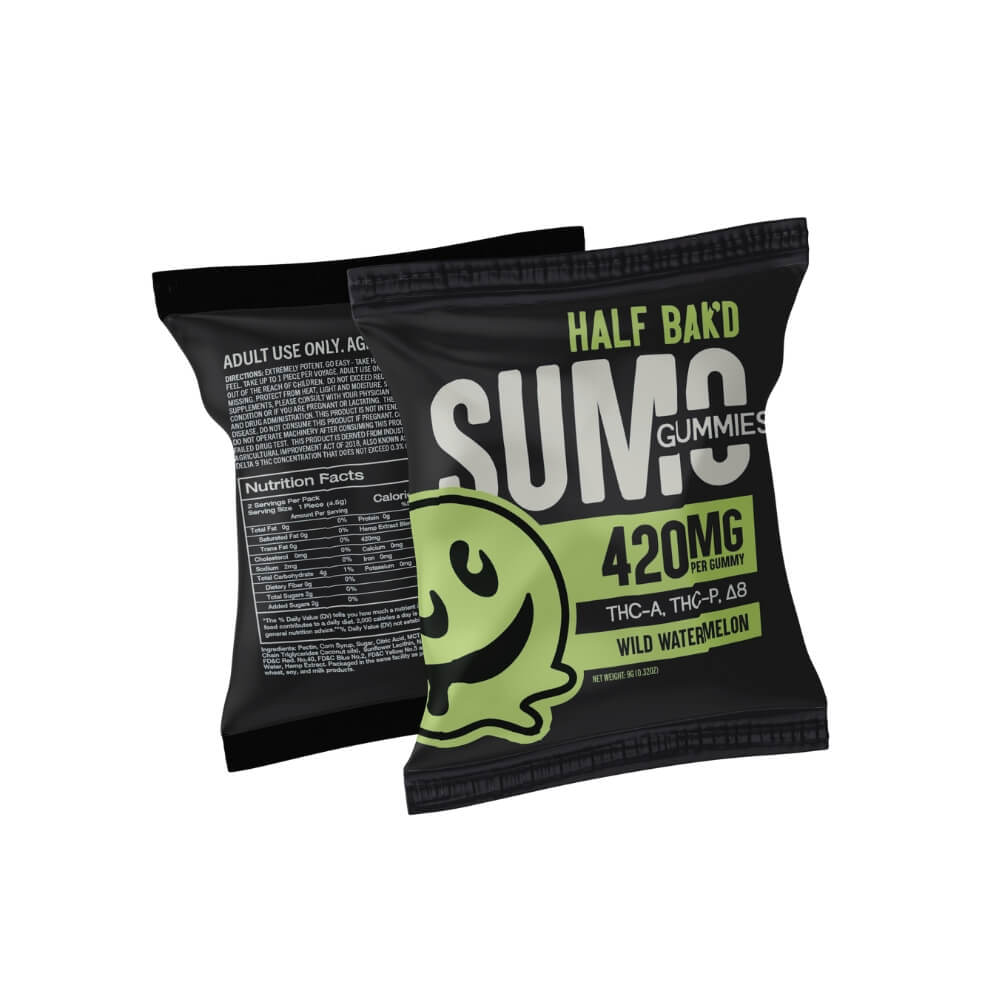 Half Bak'd Wild Watermelon Sumo Gummies Best Price
