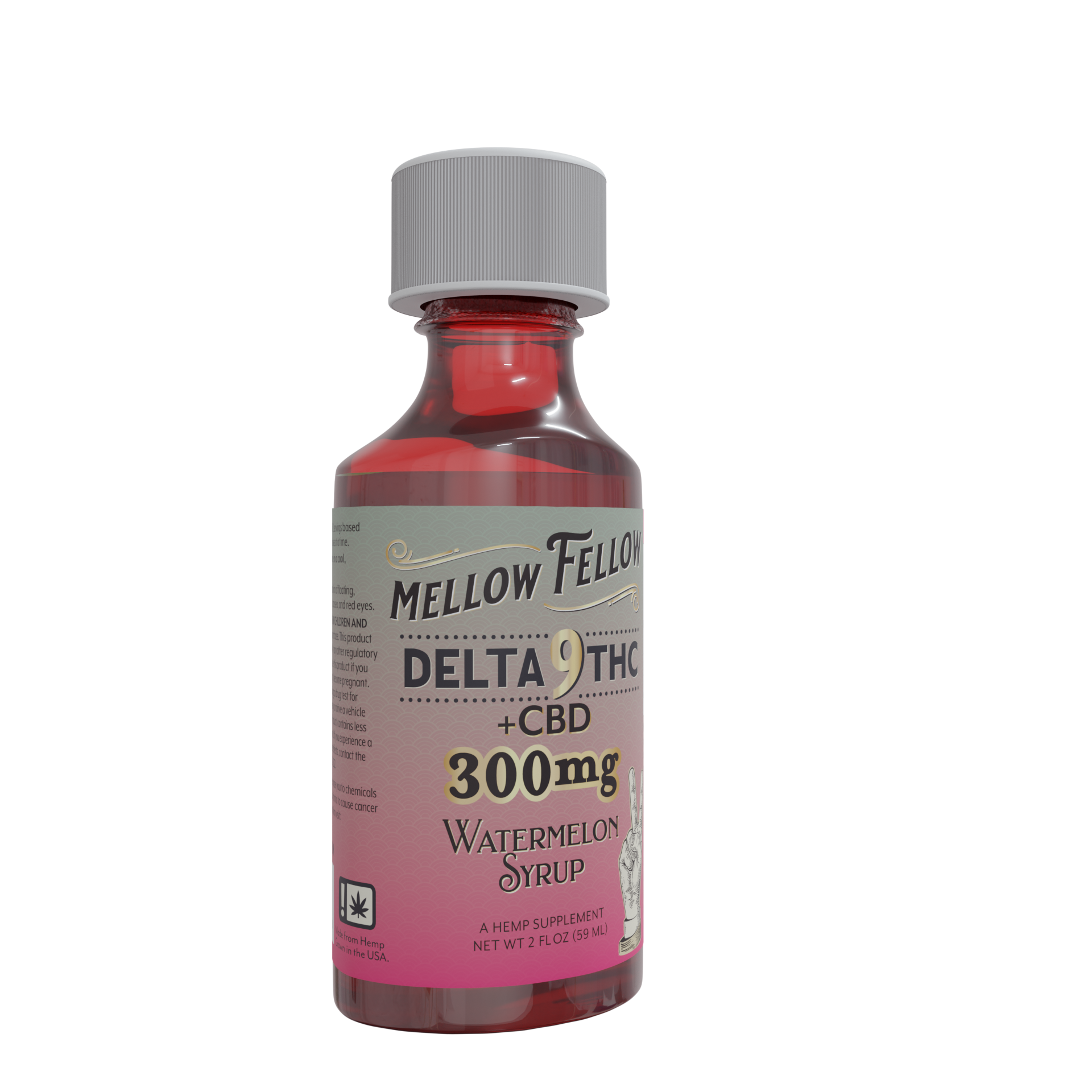 Mellow Fellow Delta 9 THC & CBD Watermelon Syrup Best Price