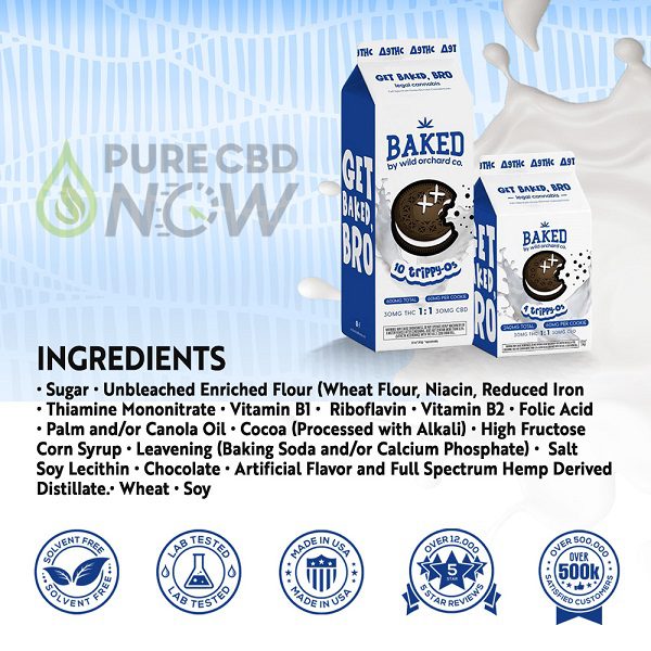 Wild Orchard Baked Delta-9 Trippy-Os Cookies 30MG THC + 30MG CBD Best Price