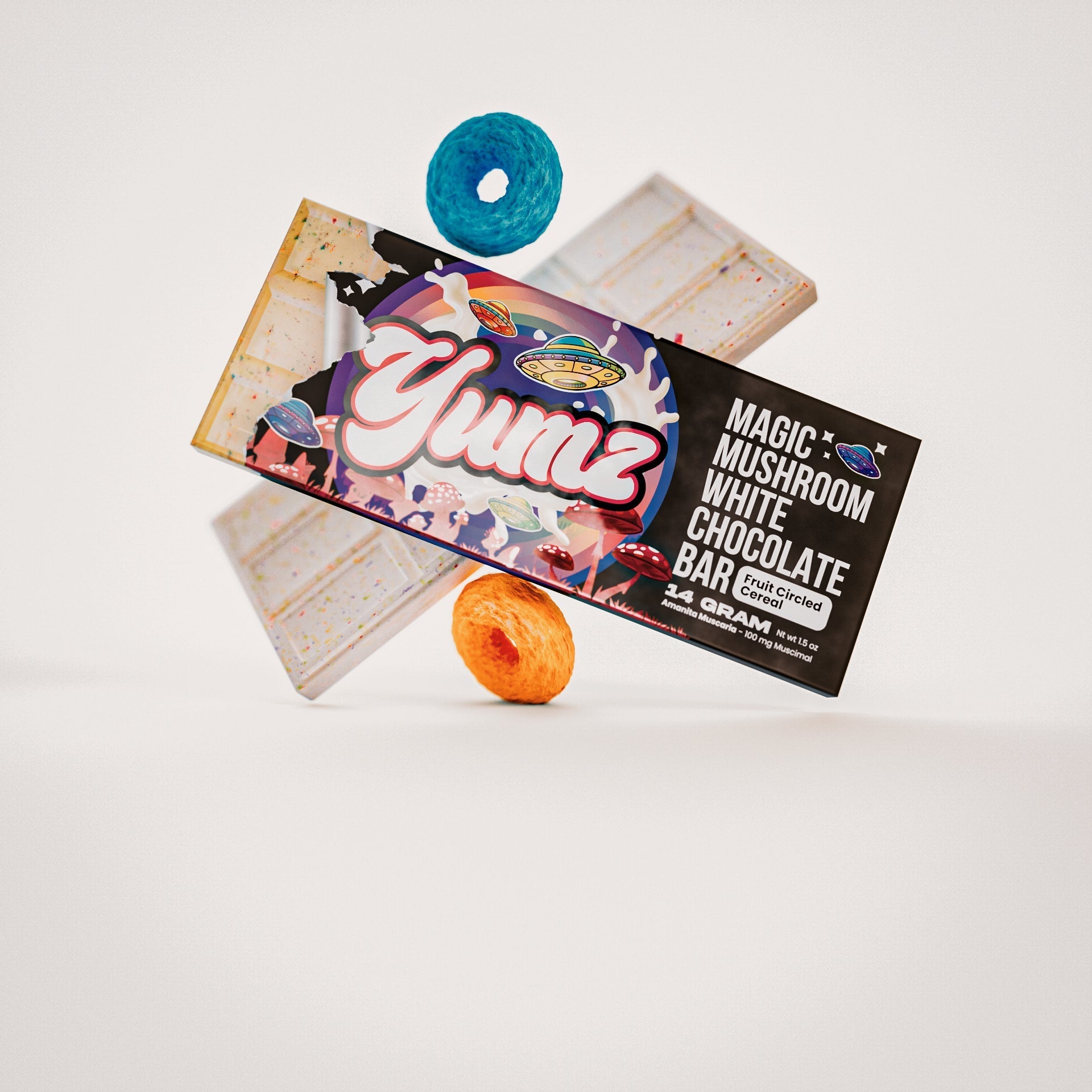 Yumz Amanita Muscaria Mushroom Chocolate Bar | White Shroom Chocolate Best Price