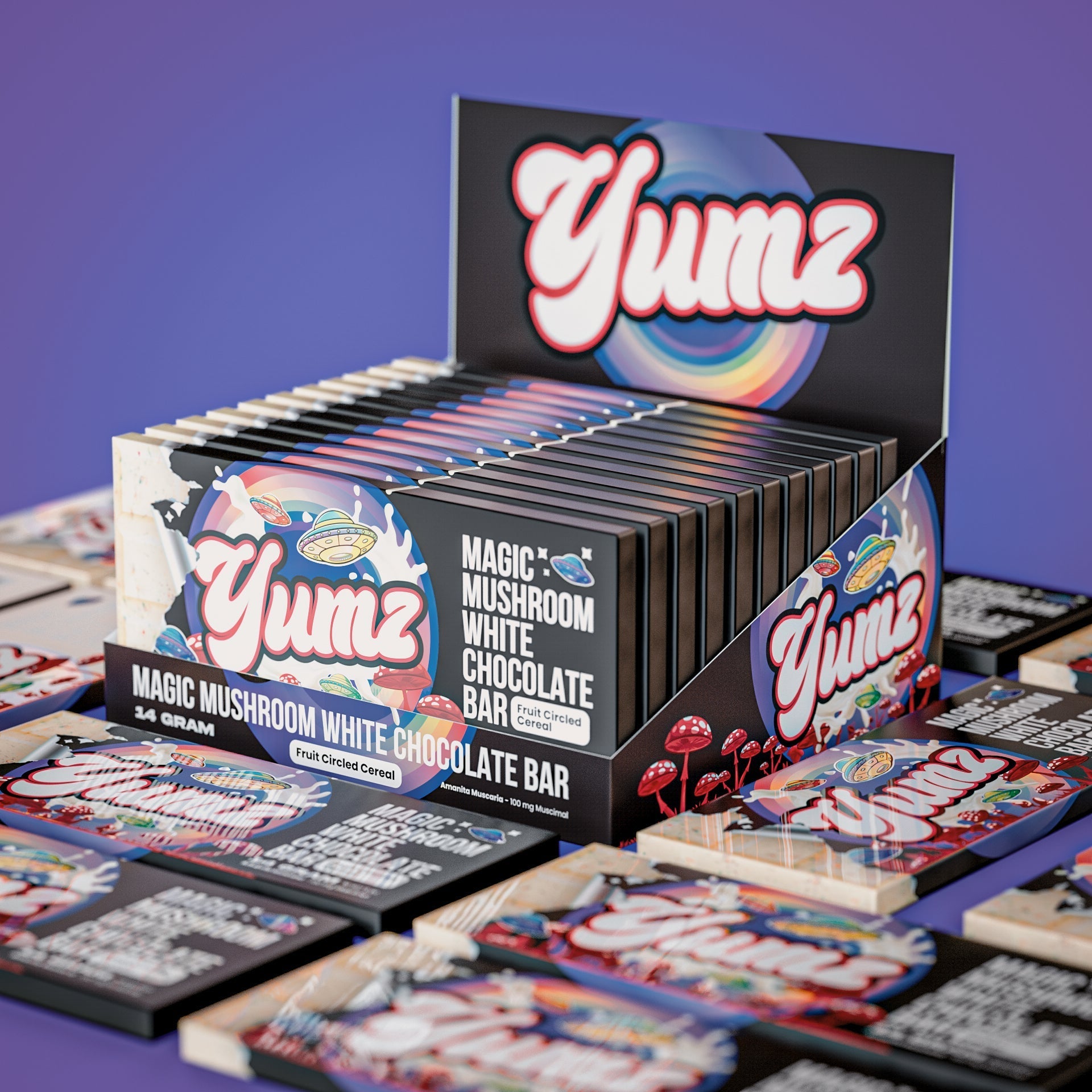 Yumz Amanita Muscaria Mushroom Chocolate Bar | White Shroom Chocolate Best Price