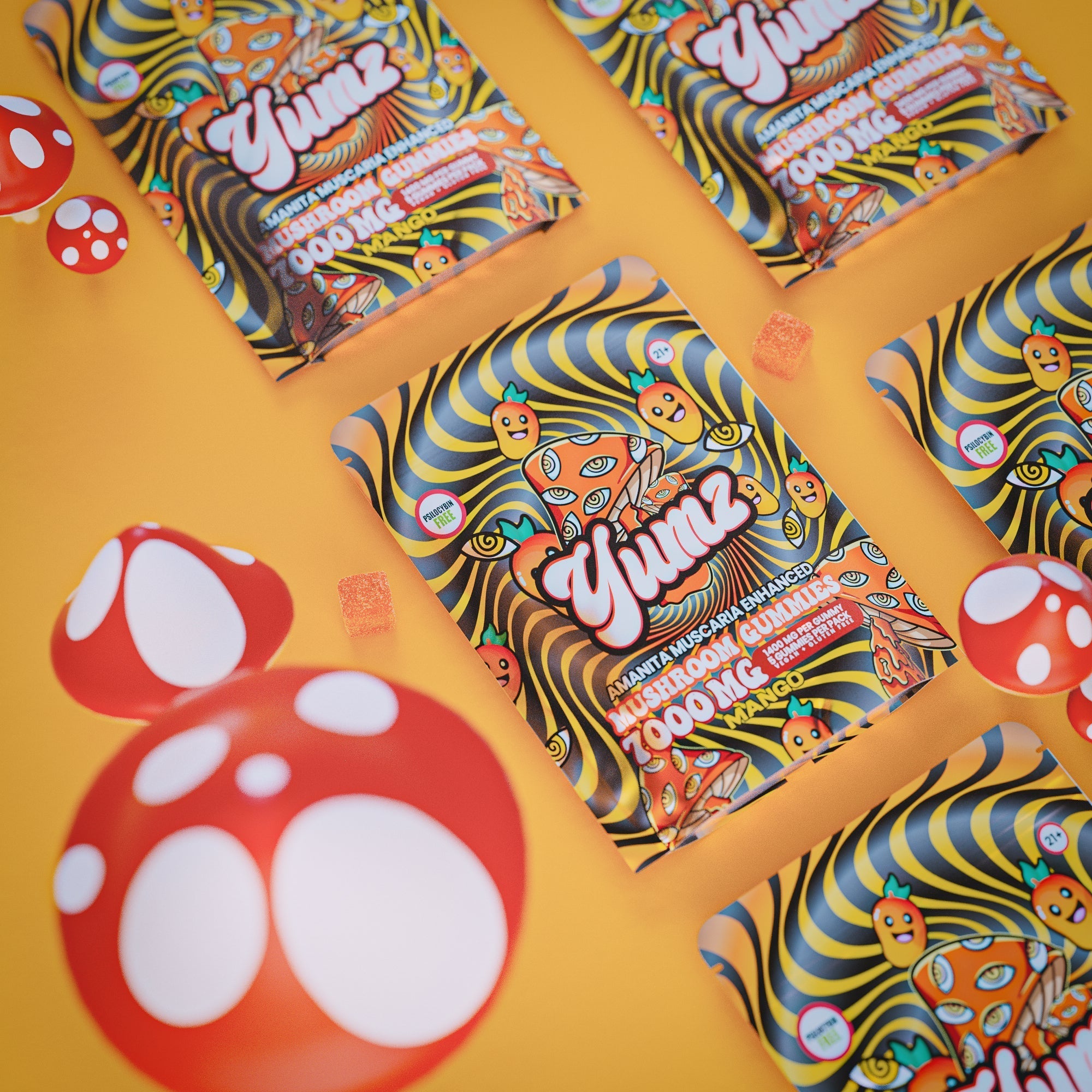YUMZ - Mango ( Amanita Muscaria Mushroom Gummies ) Best Price