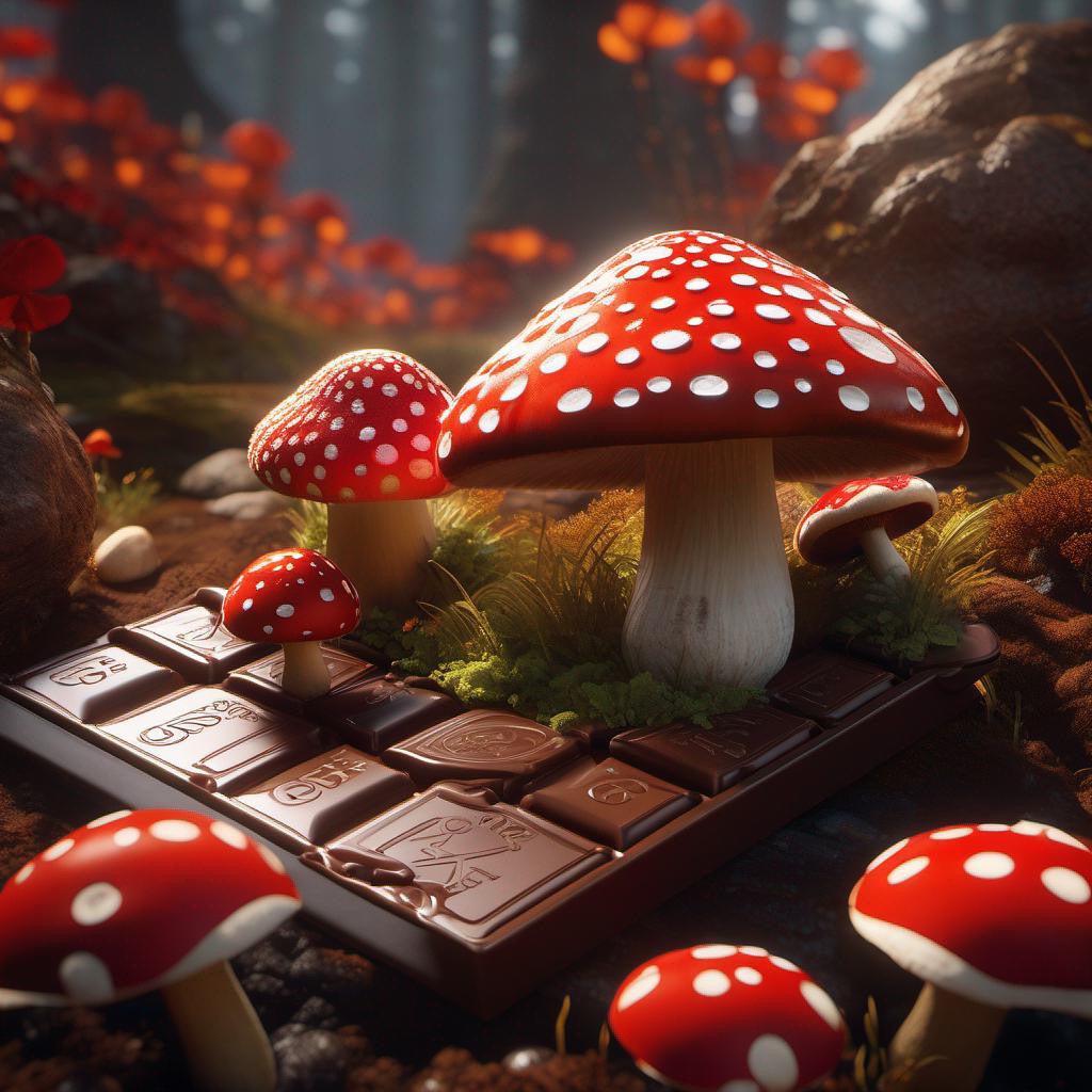 Yumz Amanita Muscaria Mushroom Chocolate Bar | White Shroom Chocolate Best Price