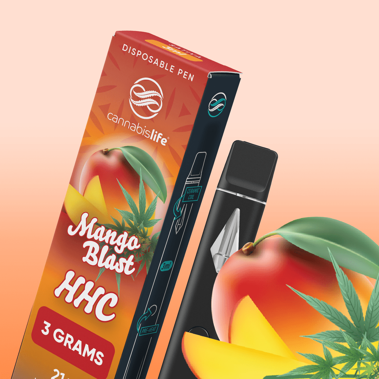Cannabis Life Mango Blast HHC Disposable Vape Pen Best Price