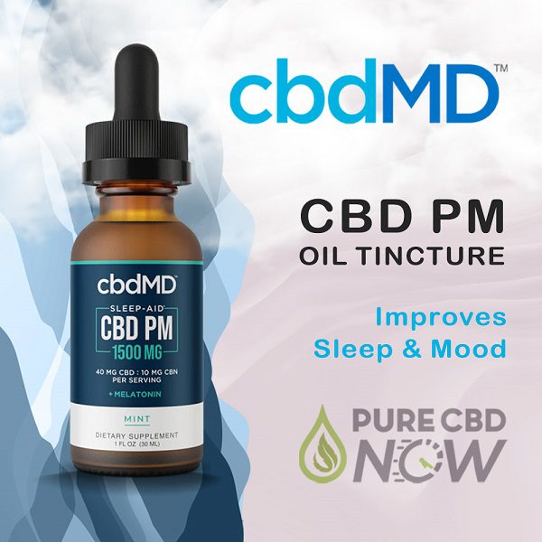 cbdMD CBD Oil PM Tincture Drops 30mL 500mg Best Price
