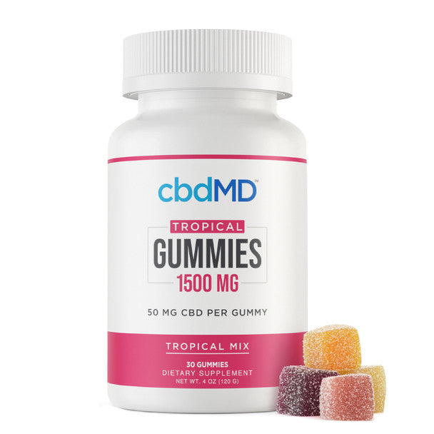 cbdMD Broad Spectrum CBD Gummies Tropical Mix 300MG-1500MG Best Price