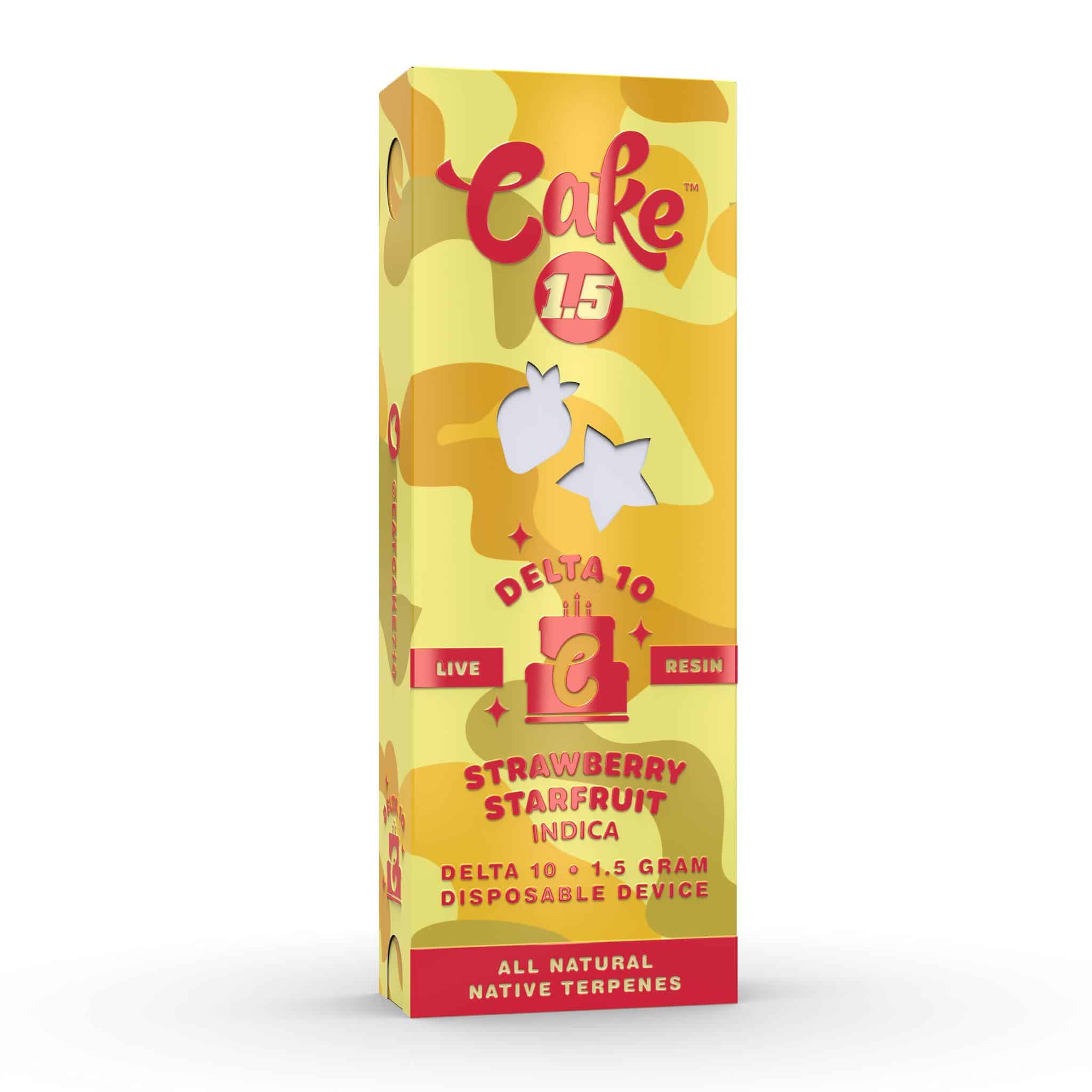 Cake Strawberry Starfruit Live Resin Delta 10 Disposable Pen Best Price