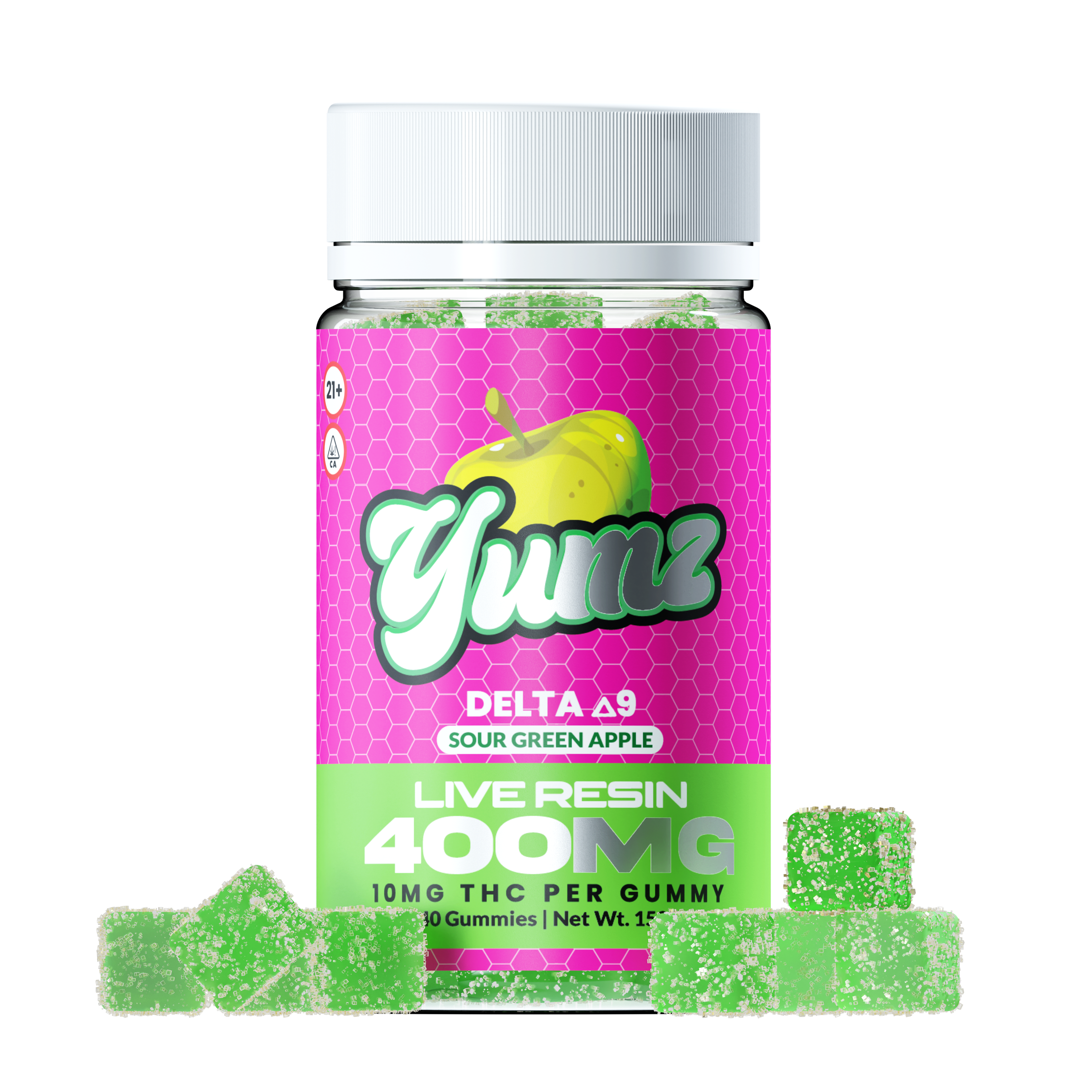 THC Gummies ( Farm Bill Compliant Delta-9 THC ) YUMZ LAB - Sour Green Apple Best Price