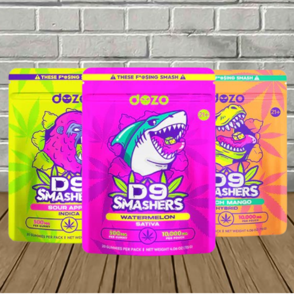 Dozo Delta 9 THC Smashers Blend Gummies 500mg Best Price