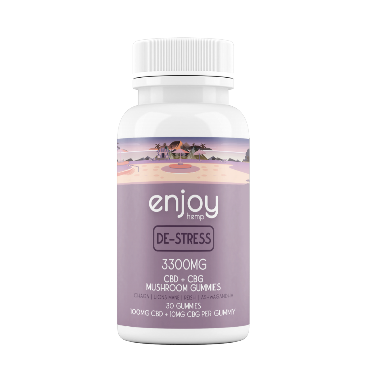 Enjoy Hemp CBD+Mushroom Gummies For De-Stress - Full Spectrum CBD + CBG + Mushrooms + Ashwagandha Best Price