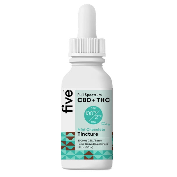 Five CBD - CBD & THC Tincture Full Spectrum Oil Mint Chocolate Best Price