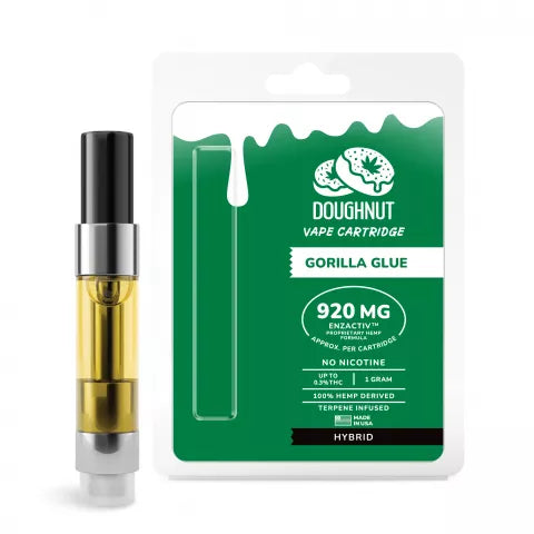 Gorilla Glue Strain Vape -Gorilla Glue Cartridge - CBD & Enzactiv - Doughnut - 920mg Best Price