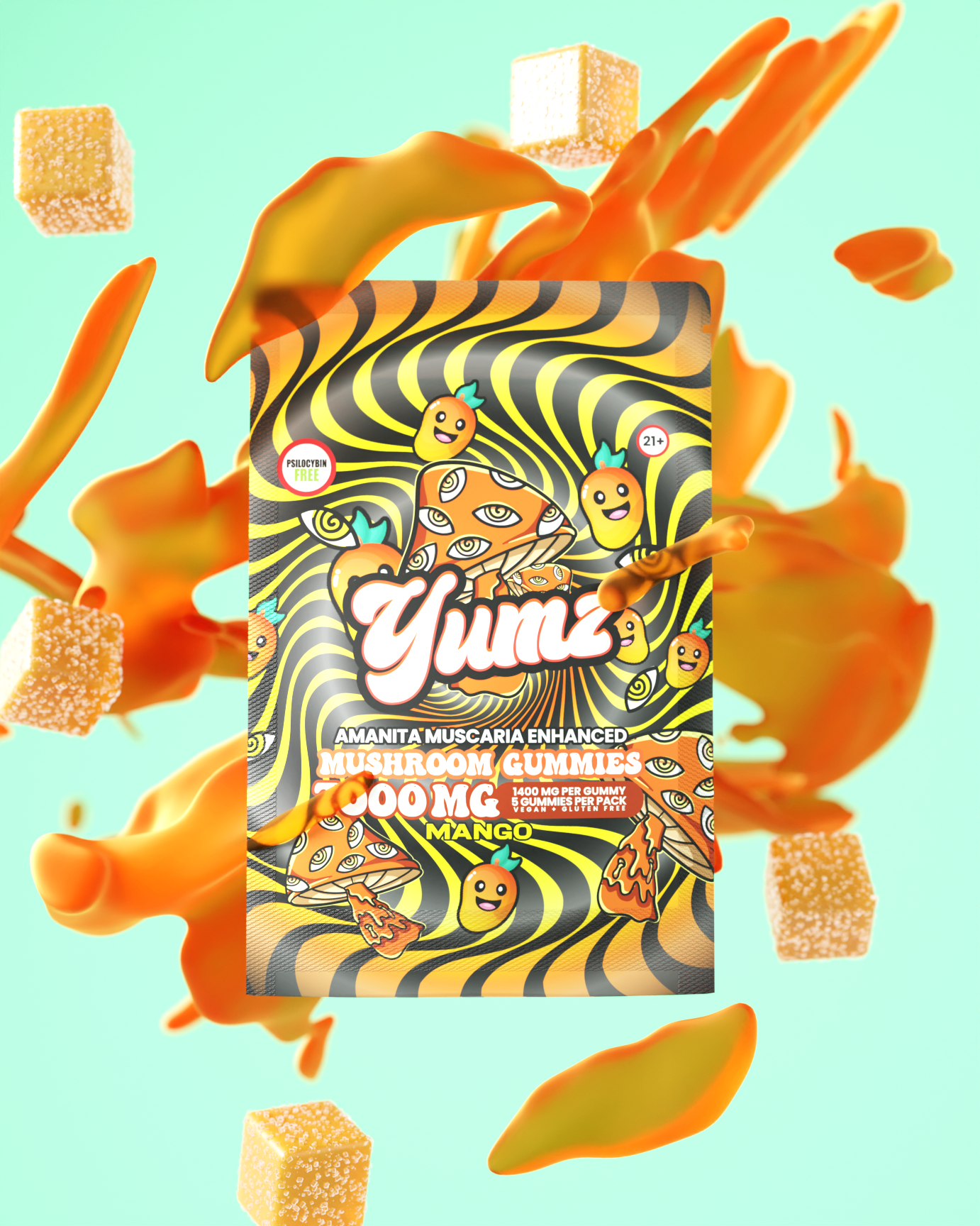 YUMZ - Mango ( Amanita Muscaria Mushroom Gummies ) Best Price