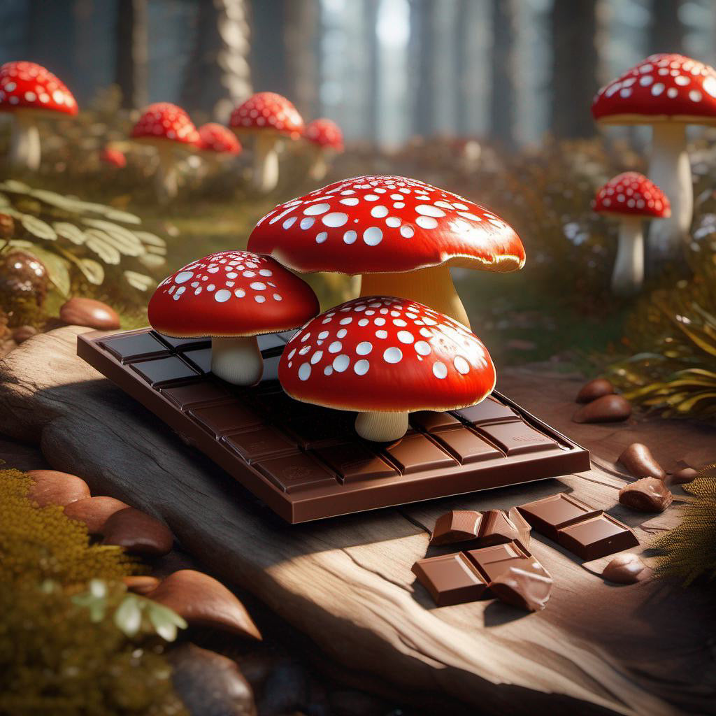 Yumz Amanita Muscaria Mushroom Chocolate Bar | White Shroom Chocolate Best Price