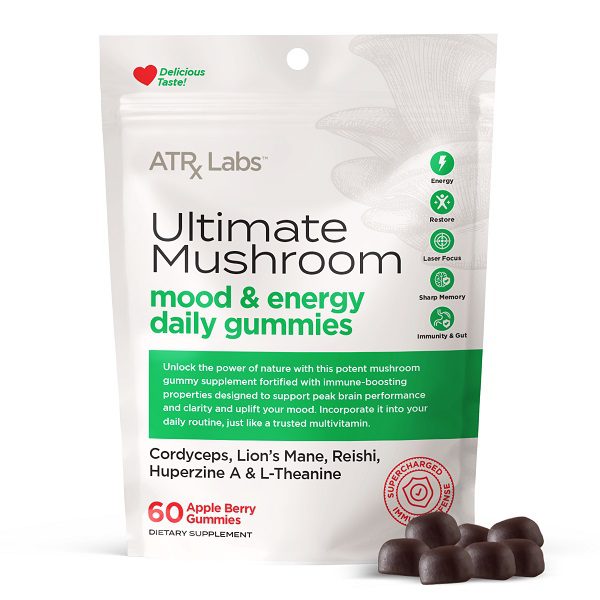 Ultimate Mushroom Gummies Apple Berry Flavor | 60 Count Best Price