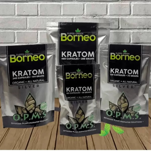 OPMS Silver Kratom Capsules | Super Green Borneo Best Price