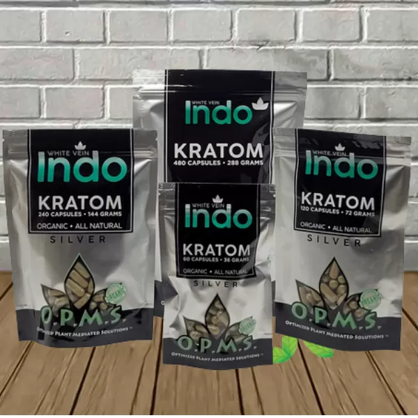 OPMS Silver Kratom Capsules | White Vein Indo Best Price