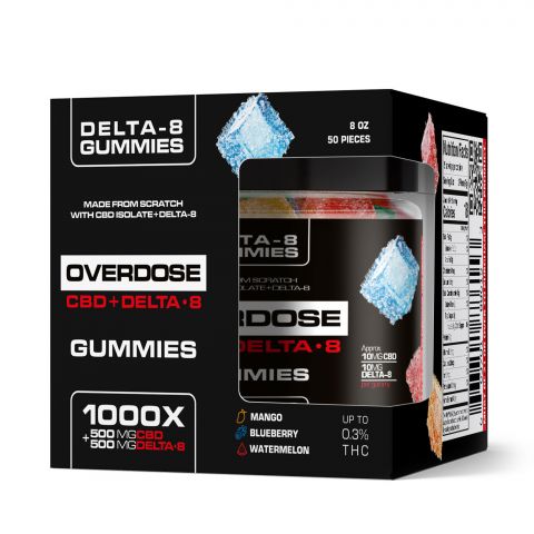 OVERDOSE CBD & Delta-8 THC Gummies 1000X Best Price