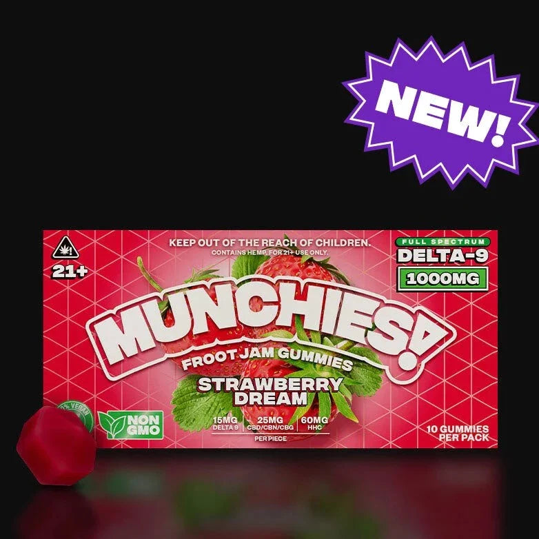 Delta Munchies Strawberry Dream 1000mg Delta 9 Gummies Best Price