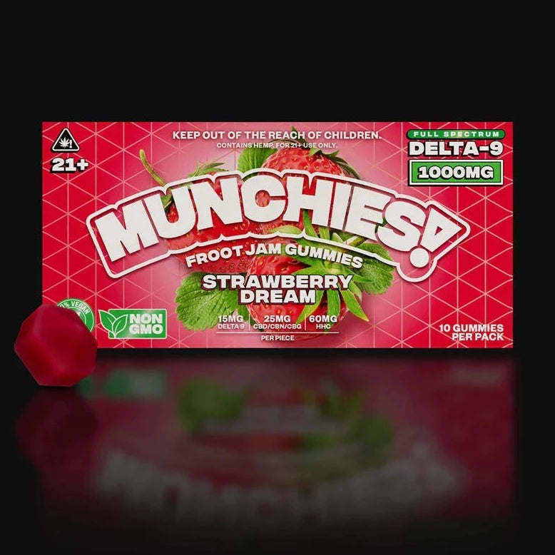 Delta Munchies Strawberry Dream 1000mg Delta 9 Gummies Best Price