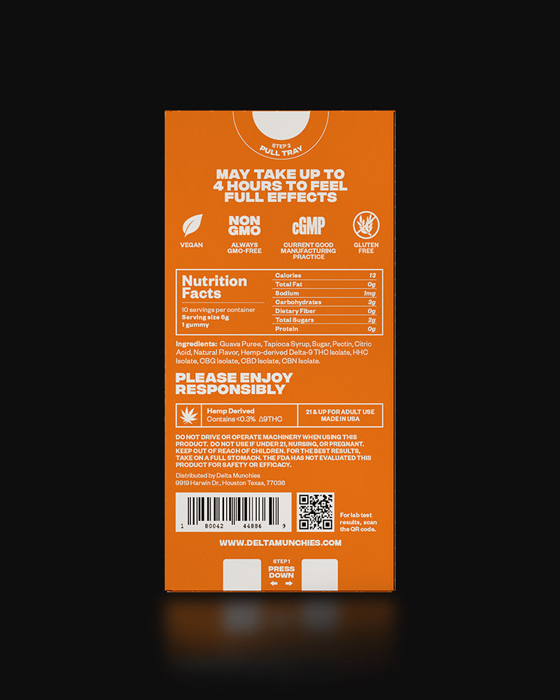 Delta Munchies Tropical Passion 1000mg Delta 9 Gummies Best Price