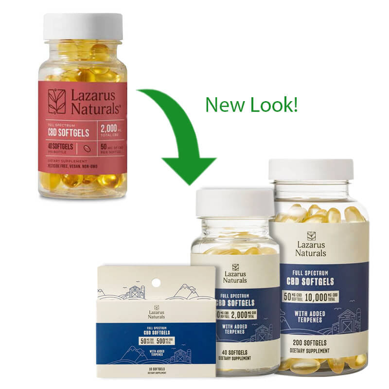 Full Spectrum CBD Capsules – 50mg – Lazarus Naturals Best Price