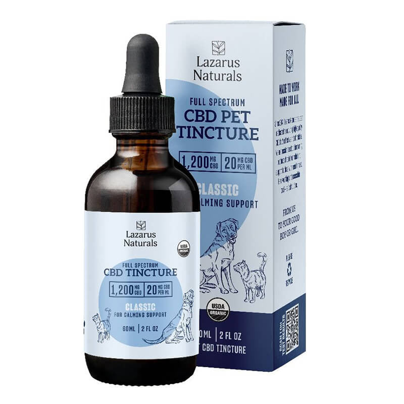 Full Spectrum CBD Pet Tincture – Classic Calming Formula – Lazarus Naturals Best Price