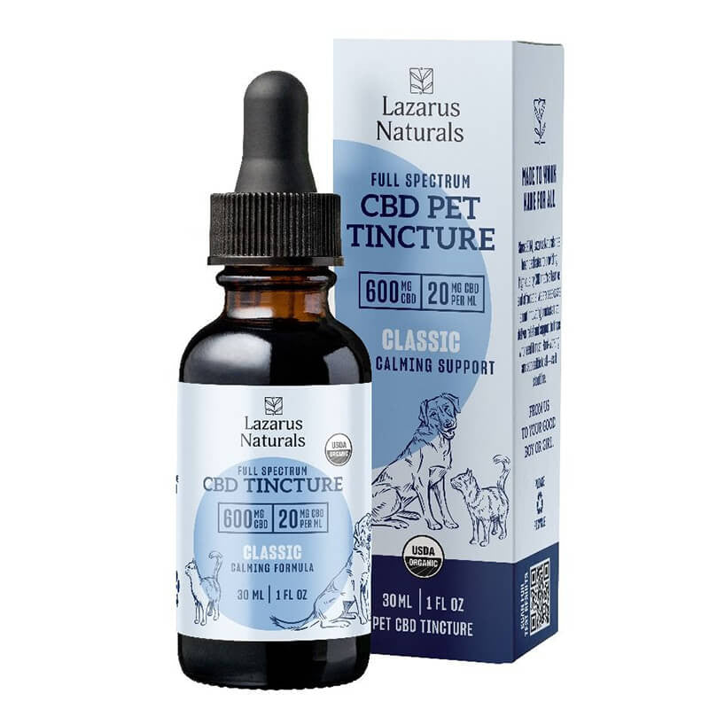 Full Spectrum CBD Pet Tincture – Classic Calming Formula – Lazarus Naturals Best Price