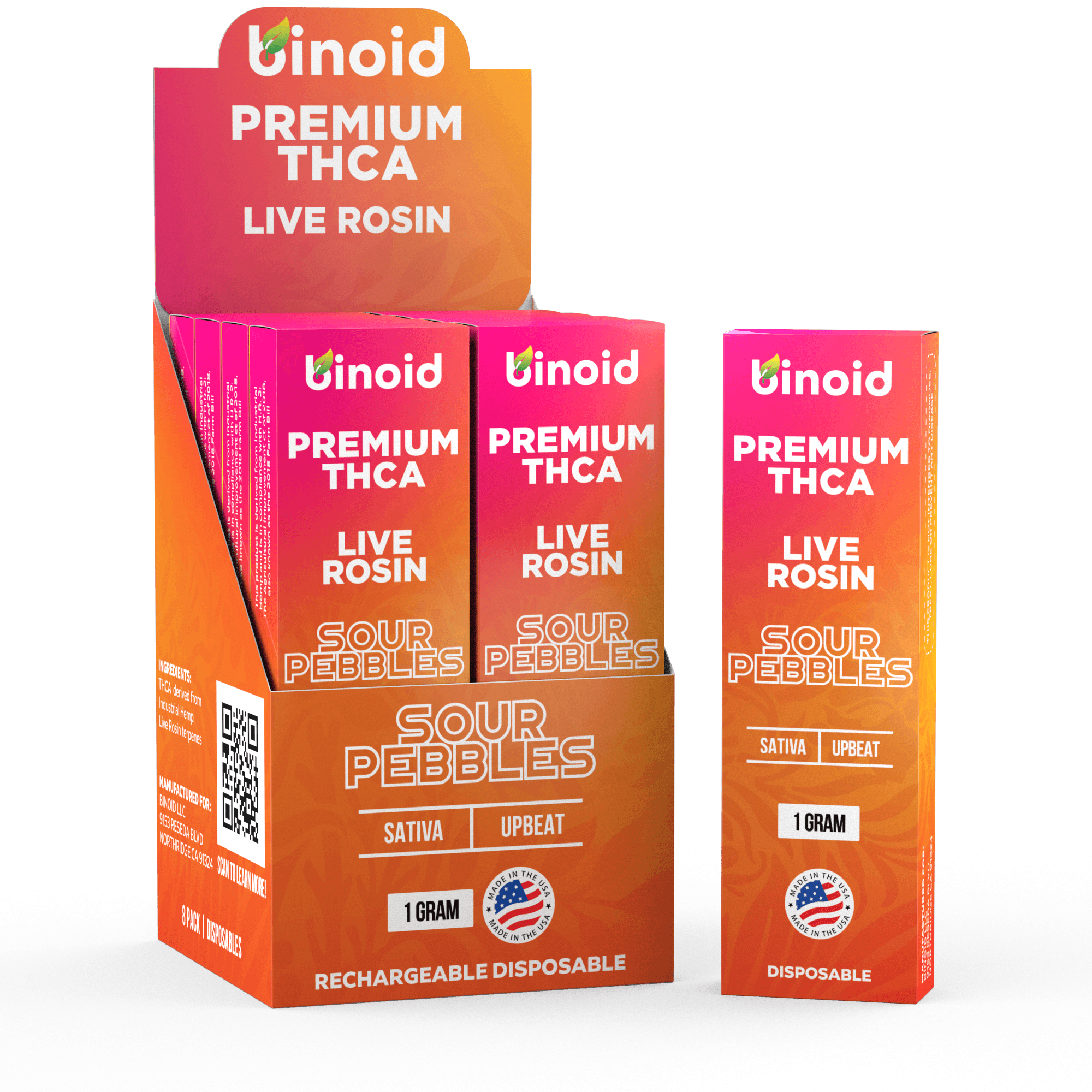 Binoid 1 Gram THCA Disposable Vapes – Live Rosin Best Price