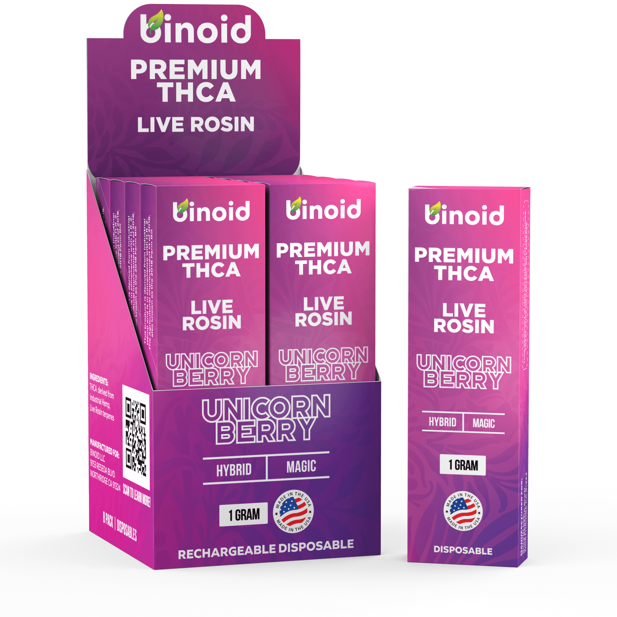 Binoid 1 Gram THCA Disposable Vapes – Live Rosin Best Price